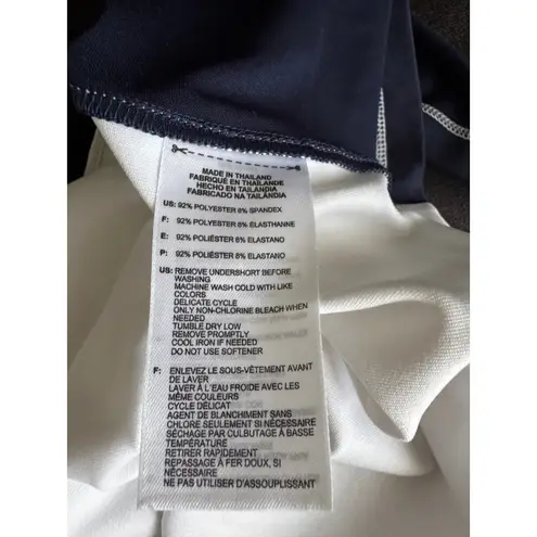 Prince Women's Tennis Match Knit Dress White/Navy/Yellow Trim – Size L White Size L