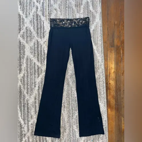 Eye Candy 2010s Black Flared fold over leggings