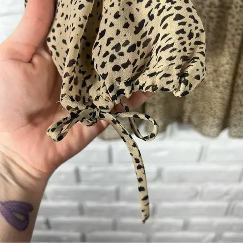 H by Halston Halston Animal Print Spotted Blouse Size Large