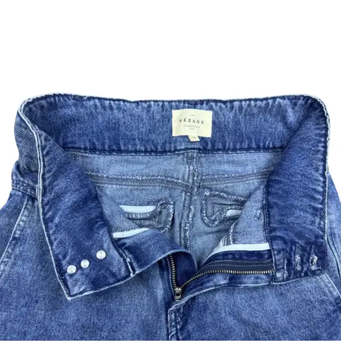 Sézane Sezane Sam Sama High Waist Pleated Tapered Denim Trouser Jeans Size 34 / US 2