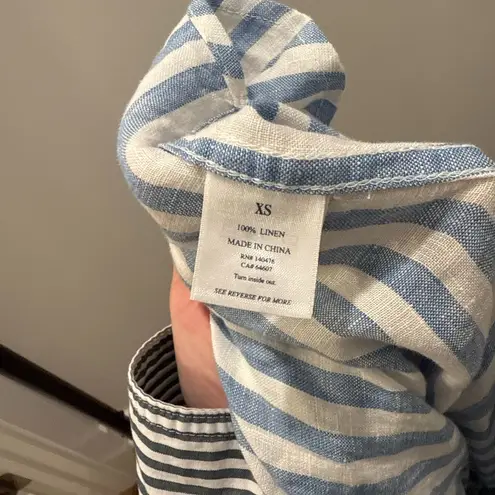 Faherty Laguna Linen Relaxed Shirt - Ocean Lucy Stripe