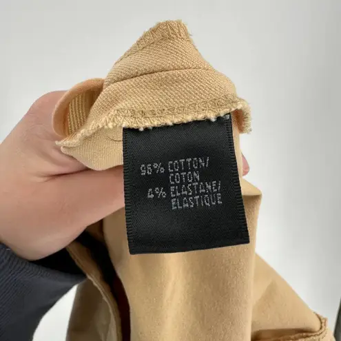 Lafayette 148 Tan Cotton Blend Flat Front Side Zip Pants Women's Size 6