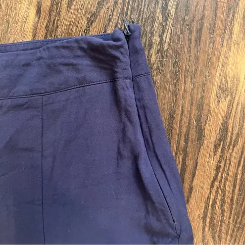 Maeve Navy Wide-Leg Cropped Pants