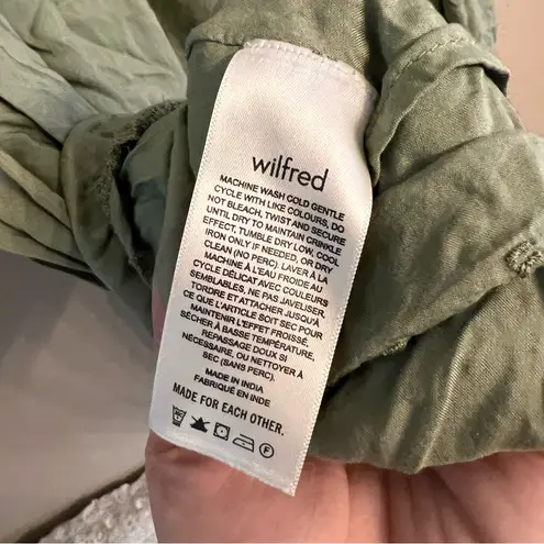 ARITZIA WILFRED Tiered Babydoll Dress Green Size L