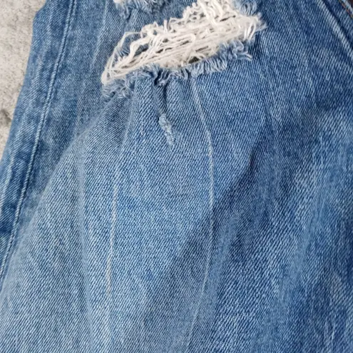 Abercrombie & Fitch  Curve Love‎ High Rise Mom Jeans Ripped Distressed Size 25