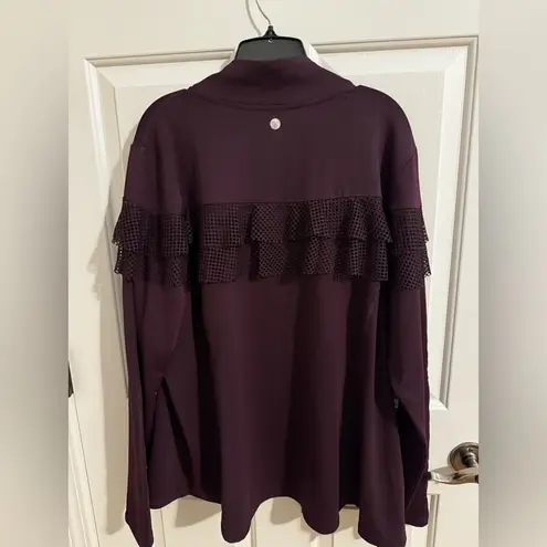 Livi Active Lane Bryant NEW Purple Full Zip Atheletic Jacket Pockets 22/24 3X