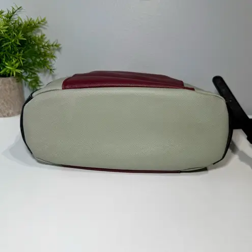 Armani Jeans Colorblock Bucket Shoulder Bag EUC Red