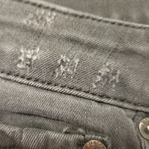 Pistola Black Skinny Jeans Raw Hem Distressed Emo Grunge Goth Punk Rock Size 26