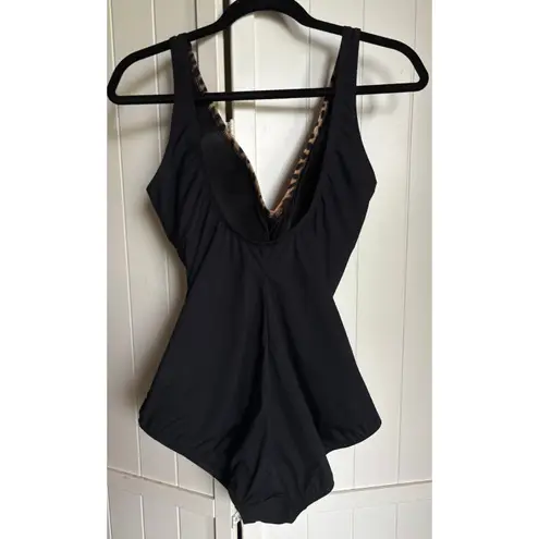 Gottex Leopard Print Surplice One Piece V-Neck Leopard Print Swimsuit 16