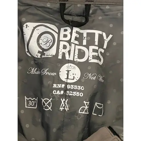 Betty Rides Black Checkered Athletic Snow Winter Pants Women's Size Large L