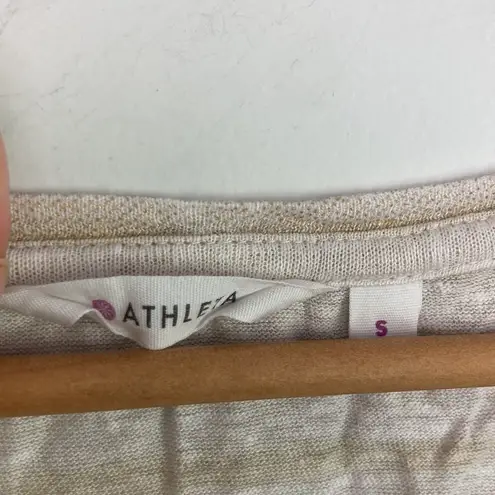 Athleta | Linen Striped Long Sleeve sz Small