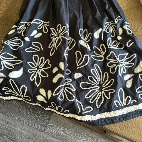 Ulla Johnson Hollis embroidered appliquéd pintucked cotton-poplin mididress,$690