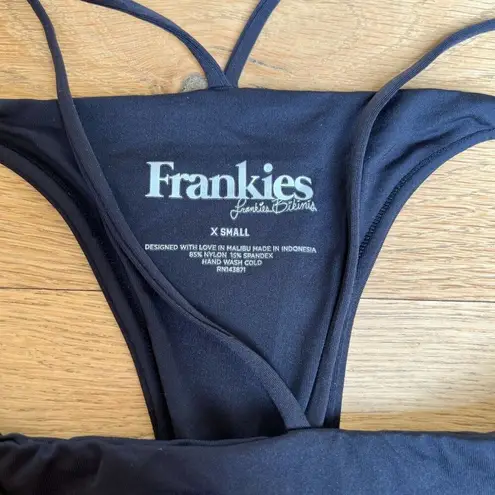 frankie's bikinis  - Side Tie Bottoms in Black