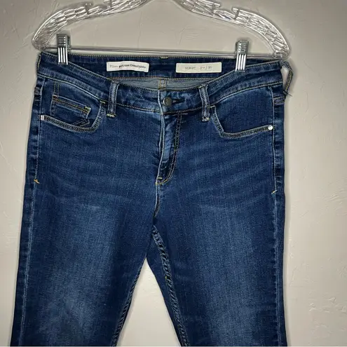 Pilcro Anthropologie Script Raw Hem Cropped Denim Jeans