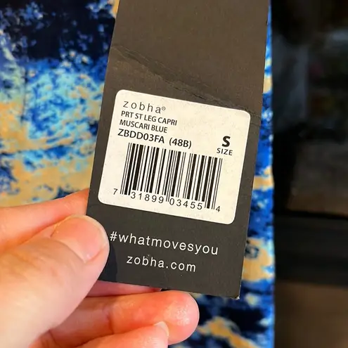 Zobha Athletic Leggings Workout Tights Womens Small Muscari Blue Straight Leg