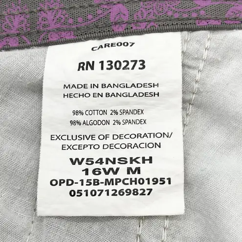 Riders By Lee Riders By Lee Womens Khaki Shorts 16W Stretch Utility Y2K Classic Core Walking