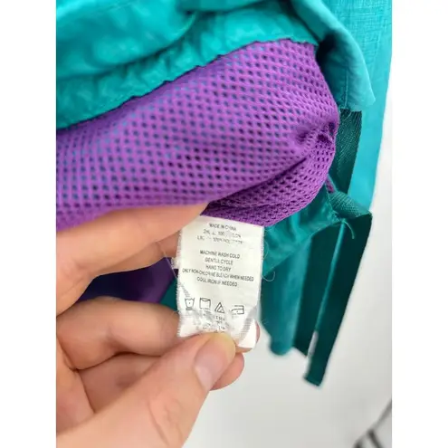 prAna Jacket Womens XL Fiona Anorak Teal Purple Water Repellent Lightweight