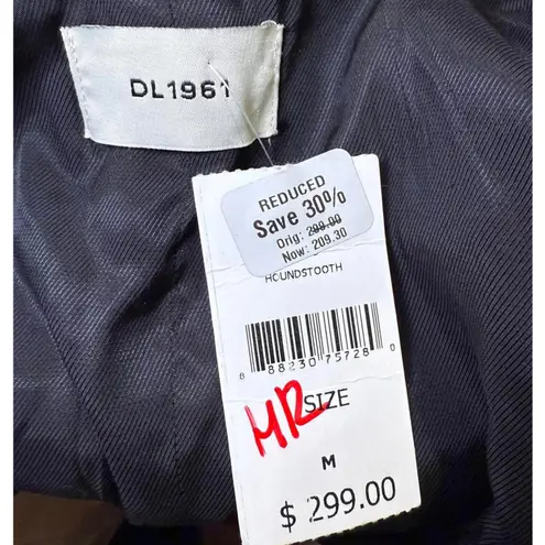 DL1961 New Cropped Houndstooth Button-Up Jacket, Medium