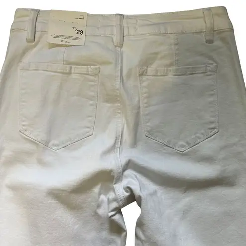 KENCAN White Sailor Button Flat Front Flare Cotton Blend Stretch Jean NWT 11 Size undefined