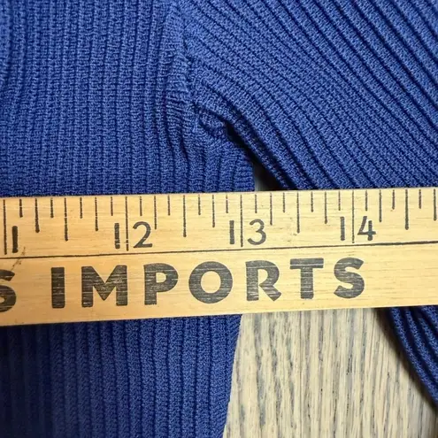 Babaton Aritzia Navy Blue Ribbed Square Neck Long Sleeve Sweater Top Size S