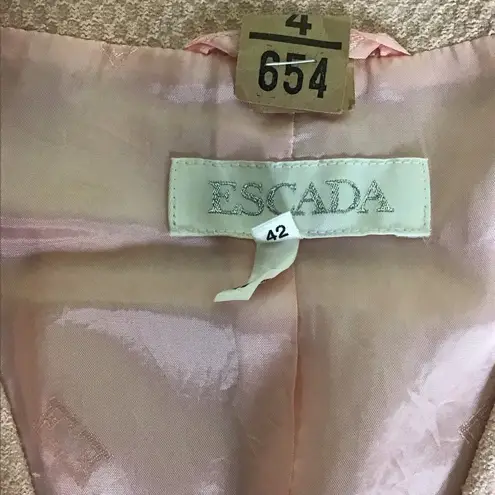 Escada Women’s Vintage Pink 3/4 Sleeve Blazer With Hook Closure Sz. 42/Lrg EUC Size L
