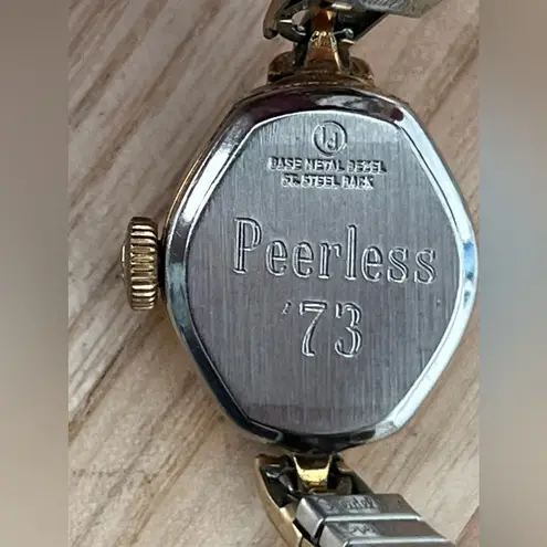 Waltham Vintage Ladies Watch Mechanical Winding Stainless Dial Gold Stretch Band