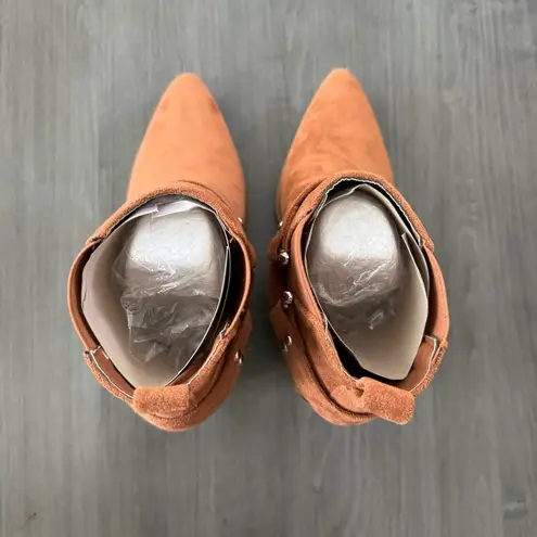 Yoki Muriel Women suede Western ankle boots cowgirl booties NWT Size 6