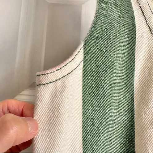 Simon Miller Sahara Striped Denim Mini Dress Green Size XS