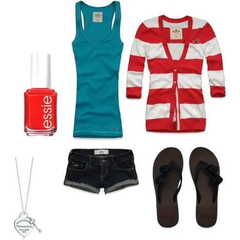 Hollister Y2K  Co. Costa Mesa Stripe Cardigan