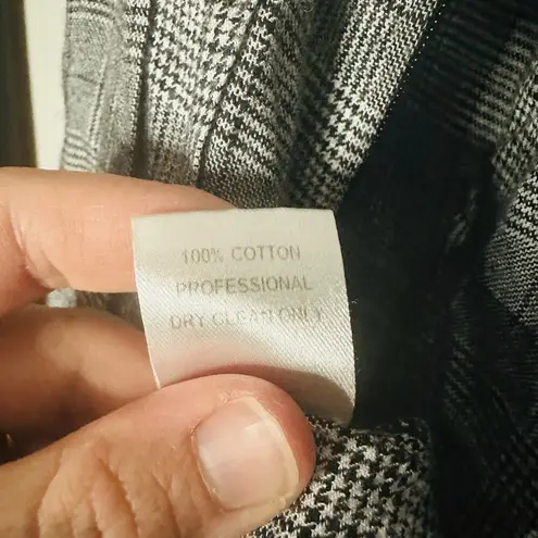 PETERSYN Womens Grey Plaid Collared Long Sleeve Ruffle Mini Dress Size XL