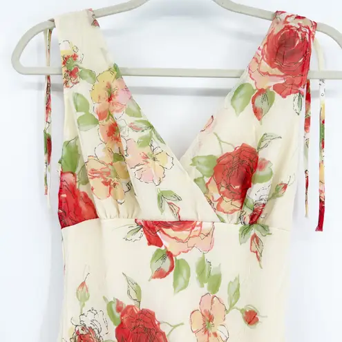 Ruby Rox Womens Y2K Vintage Asymmetrical Pastel Floral Print Midi Dress Size M