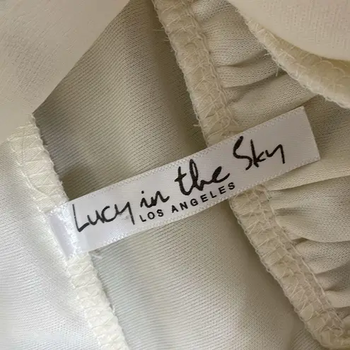 Lucy in the Sky  Ivory Chiffon Dress Medium