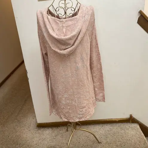 NWT Maronie x Revolve oversized lace up long sleeve pullover hoodie size M Pink Size M