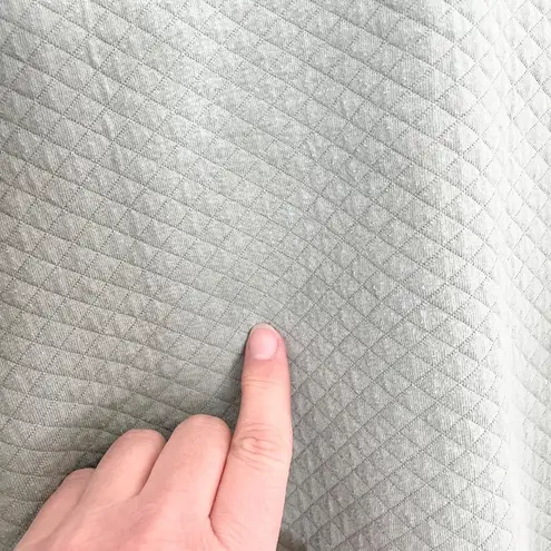 L.L.Bean Quilted Snap Pullover Sweatshirt Funnel Neck Comfy Green M Cozy Size M