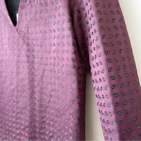 Alexander Wang Micro Paisley Tunic Silk-Blend Mini Dress Stardust 4 NWT