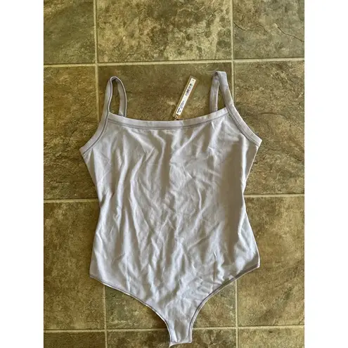 SKIMS Cotton Jersey Scoop Neck Bodysuit Oyster Size Large