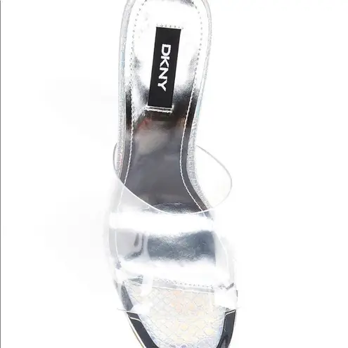 DKNY peep toe vinyl heels clear PVC NEW