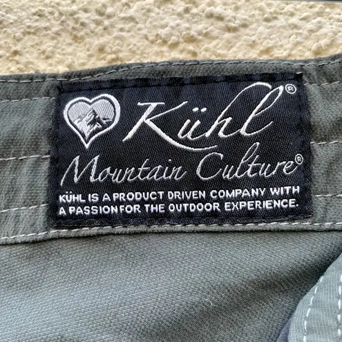 Kuhl Green Convertible Pants 6 Zip Off Shorts Roll Tab Hiking Travel