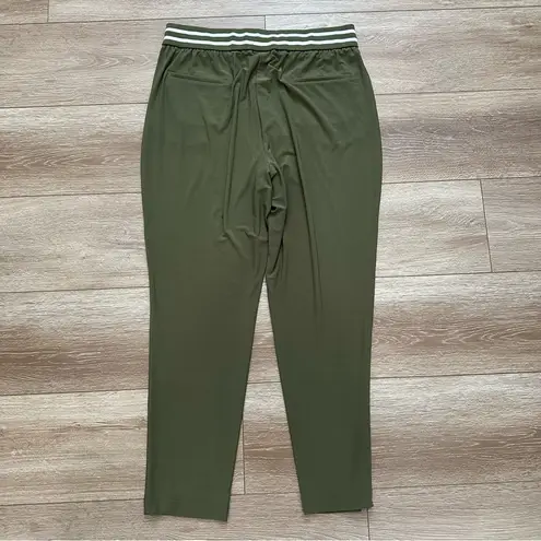 MADELEINE Olive Ankle Length Jogging Style Trousers Size XL Green