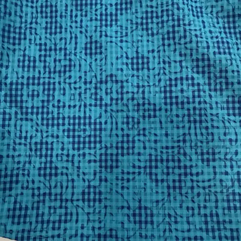 Catherines Blue Gingham Floral Short Sleeve Casual Button Up Shirt Size 4X