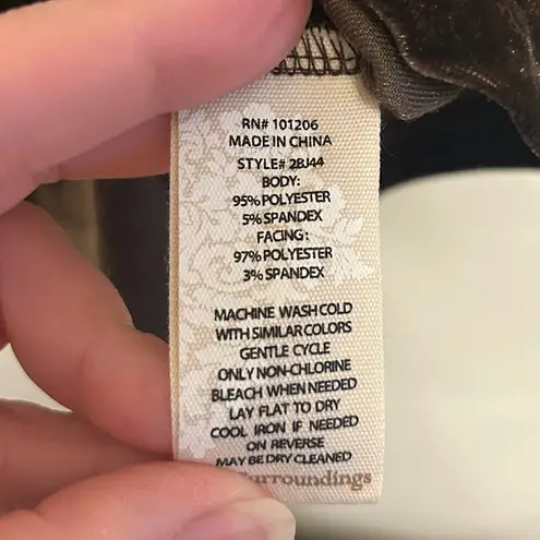 Soft Surroundings Rare Soft‎ Surroundings Catalog Crushed Velvet Burnout V Neck Top Size Medium