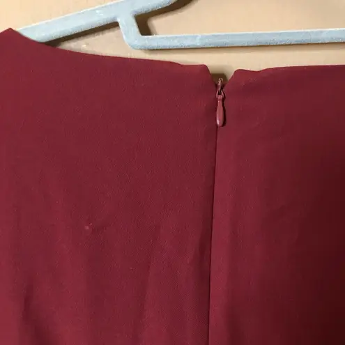 H by Halston Bell Sleeve Dress Burgundy Red Size 12