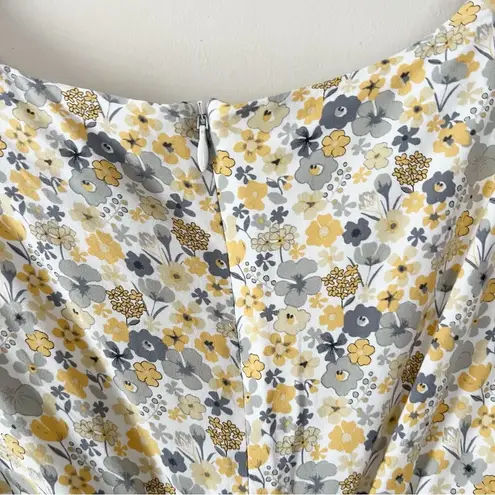 Bardot Mini Dress Cindy Sweetheart Neck Yellow Floral Print NEW Size XS/4
