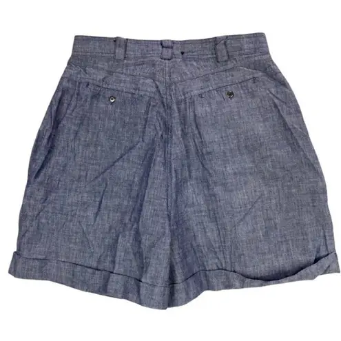 TOGETHER! Pleated Front High Rise Cuffed Short Blue Size undefined