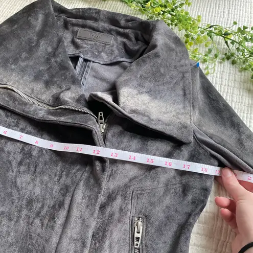 BLANK NYC Grey Velvet Zip Up Bomber Jacket