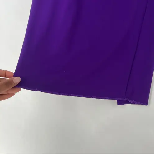 Persona by Marina Rinaldi Ultra Violet Stretch Jersey Knit Wide Leg Pull On Pant Purple Size XL