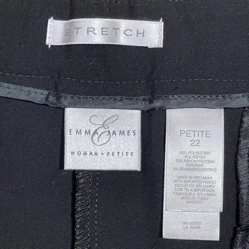 Emma James Stretch Dress Pants Black 22 Petite