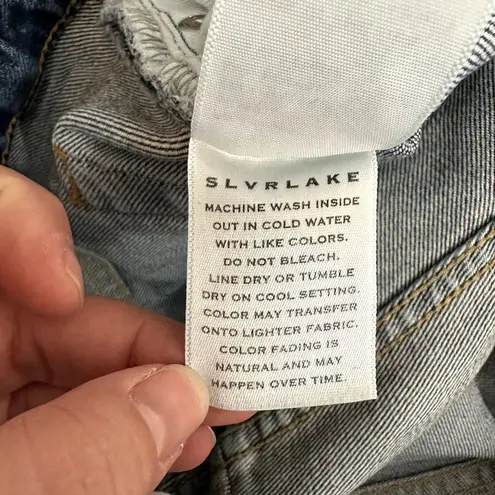 SLVRLAKE Scarlett Kick Flare Jeans in Salt Water Blue Size 26