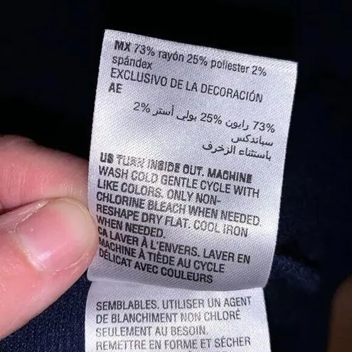 Charter Club Womens Ottoman Sheath Dress Pullover Knit Blue Gold Petite Large