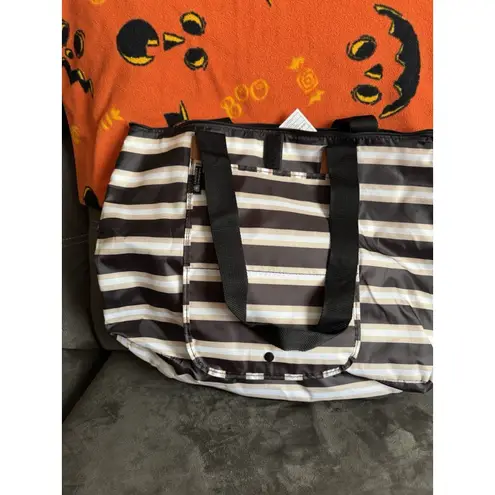 California Innovations Insulated Lunch Bag Tote Striped Cooler Brown